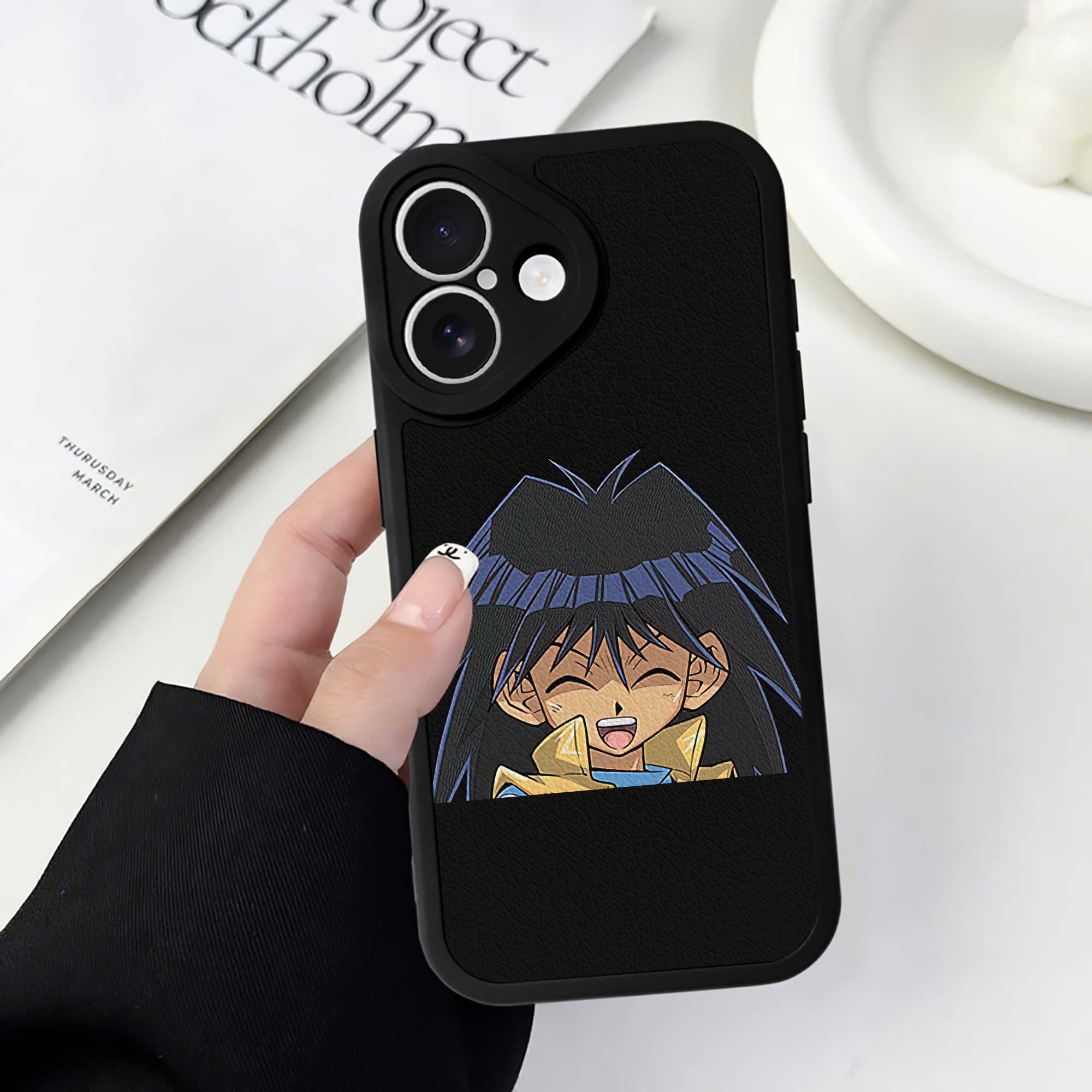 （画像用） 遊☆戯☆王 Yu-Gi-Oh! 【iPhone 16シリーズ対応】シリコンスマホケース（レザー調） 材質：シリコン
